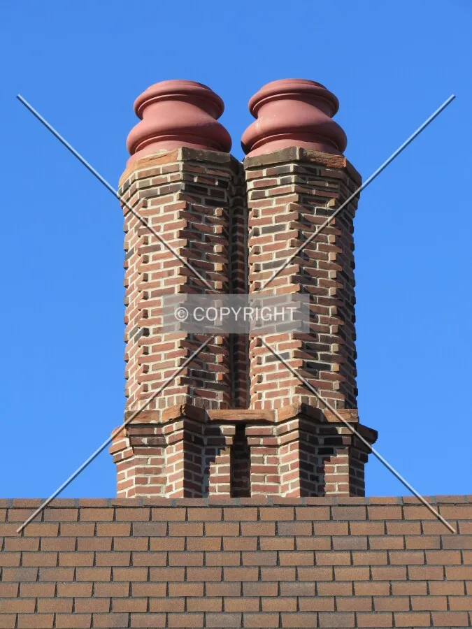 Decorative chimney from Van White Memorial Boulevard