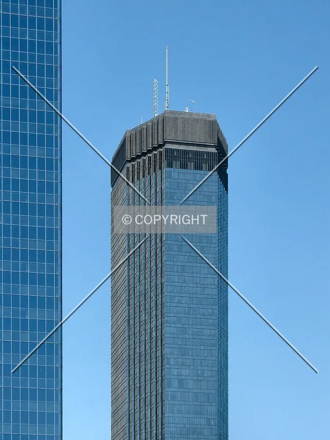 Top floors from the southeast, with the blue of the Campbell Mithun Tower
