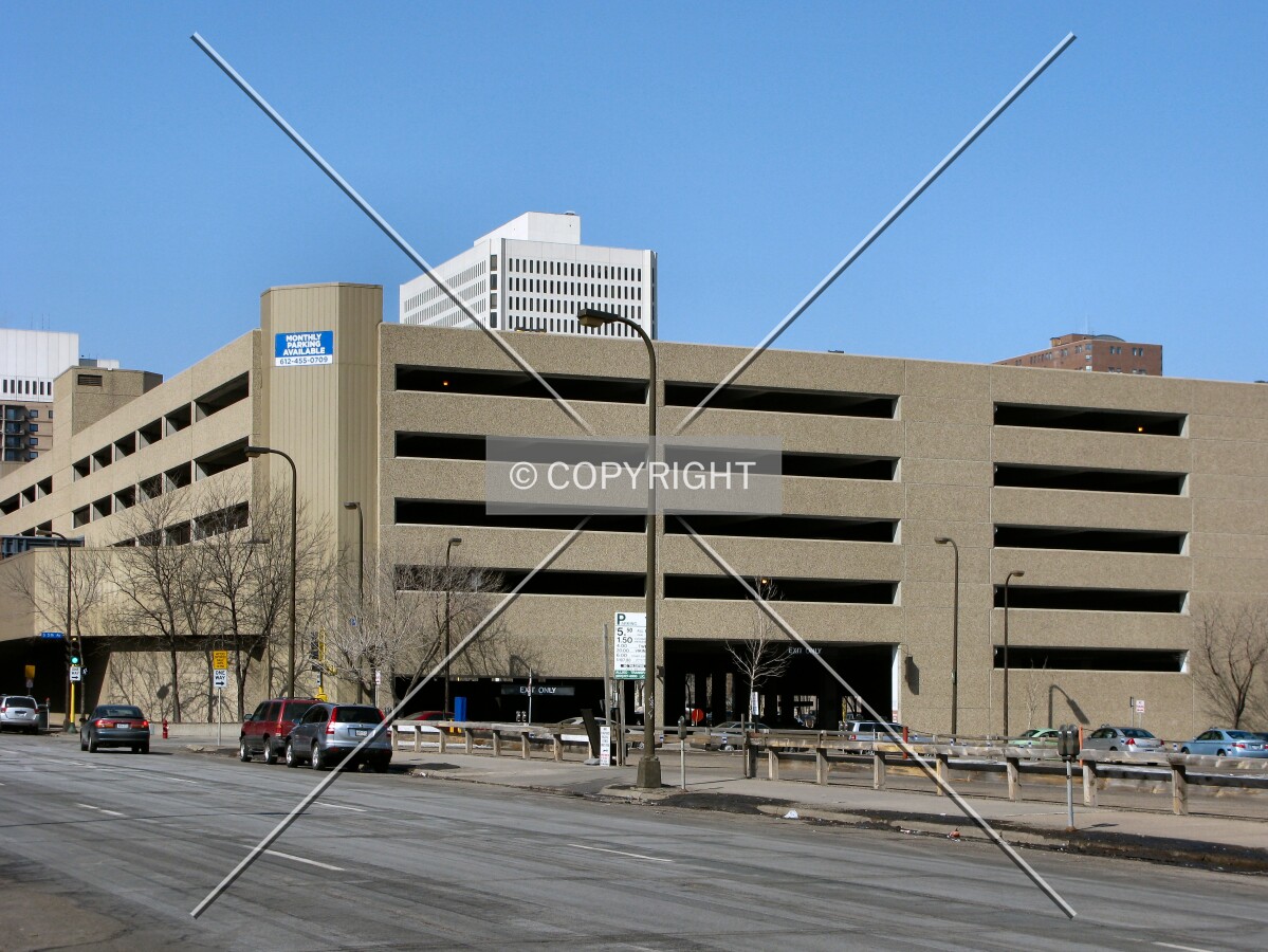 Distant view to the west along 3rd Street South