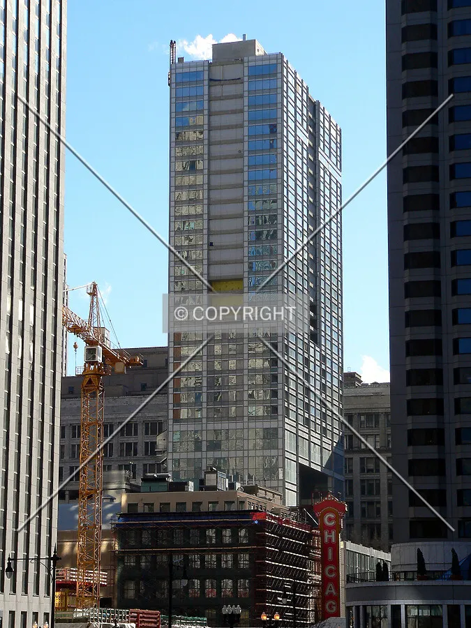 View to the south from the plaza of Marina City