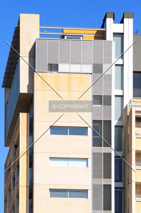 Close up to building's top