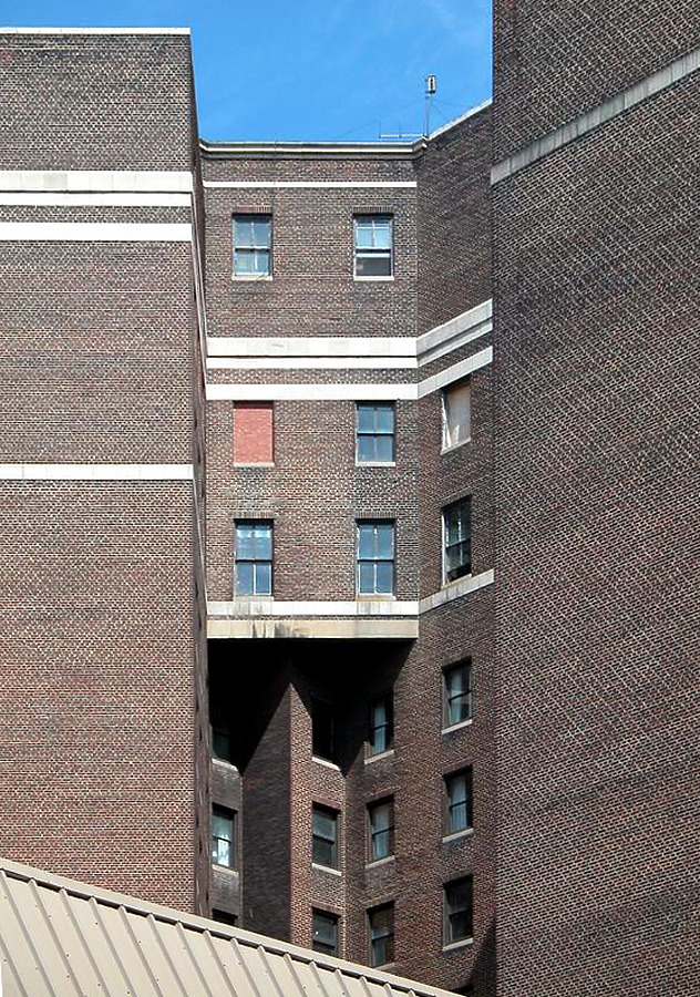 Facade detail from the southwest
