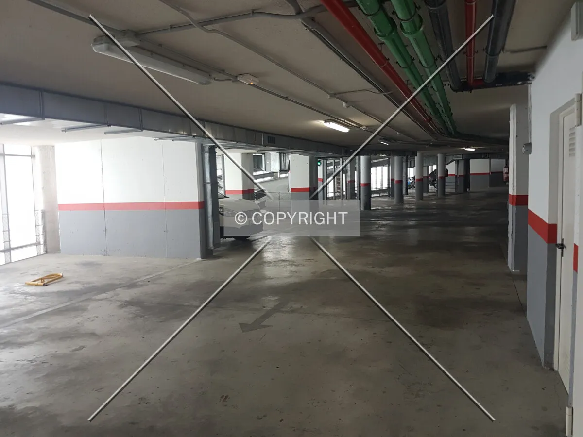 The underground car park which is shared between the two Gemelos 28 towers