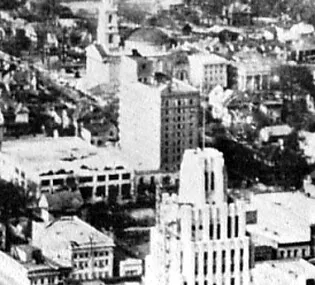 View from the southeast before construction of the west wing