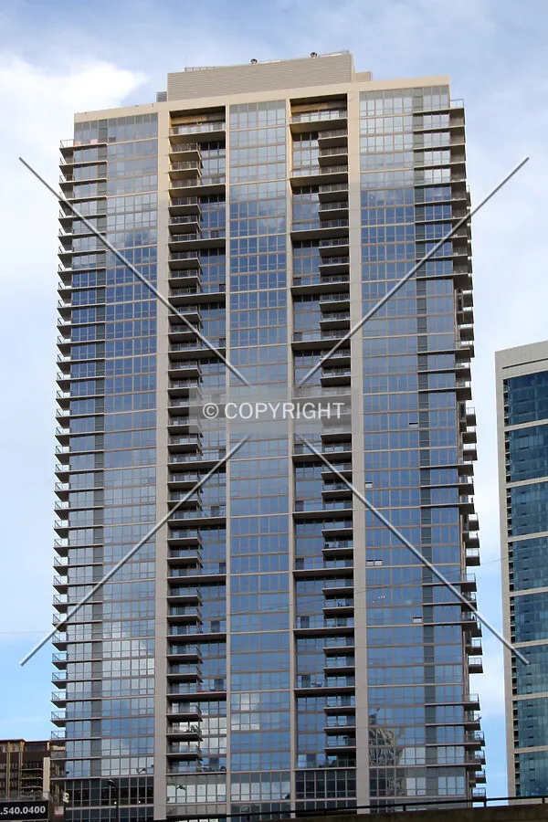 North facade from a tour boat on the Chicago River