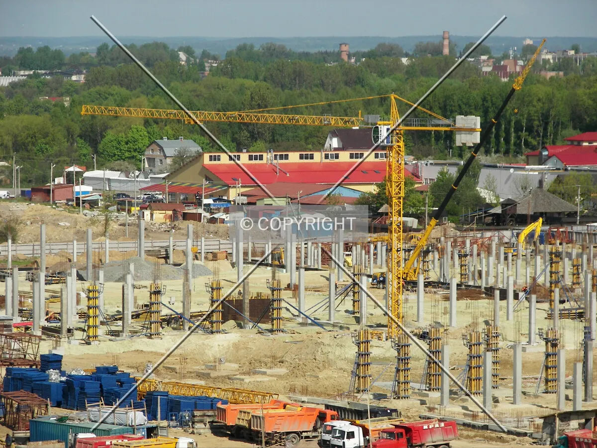 Elevated view from the east