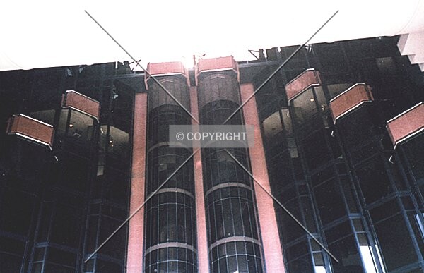 The elevators in the plaza