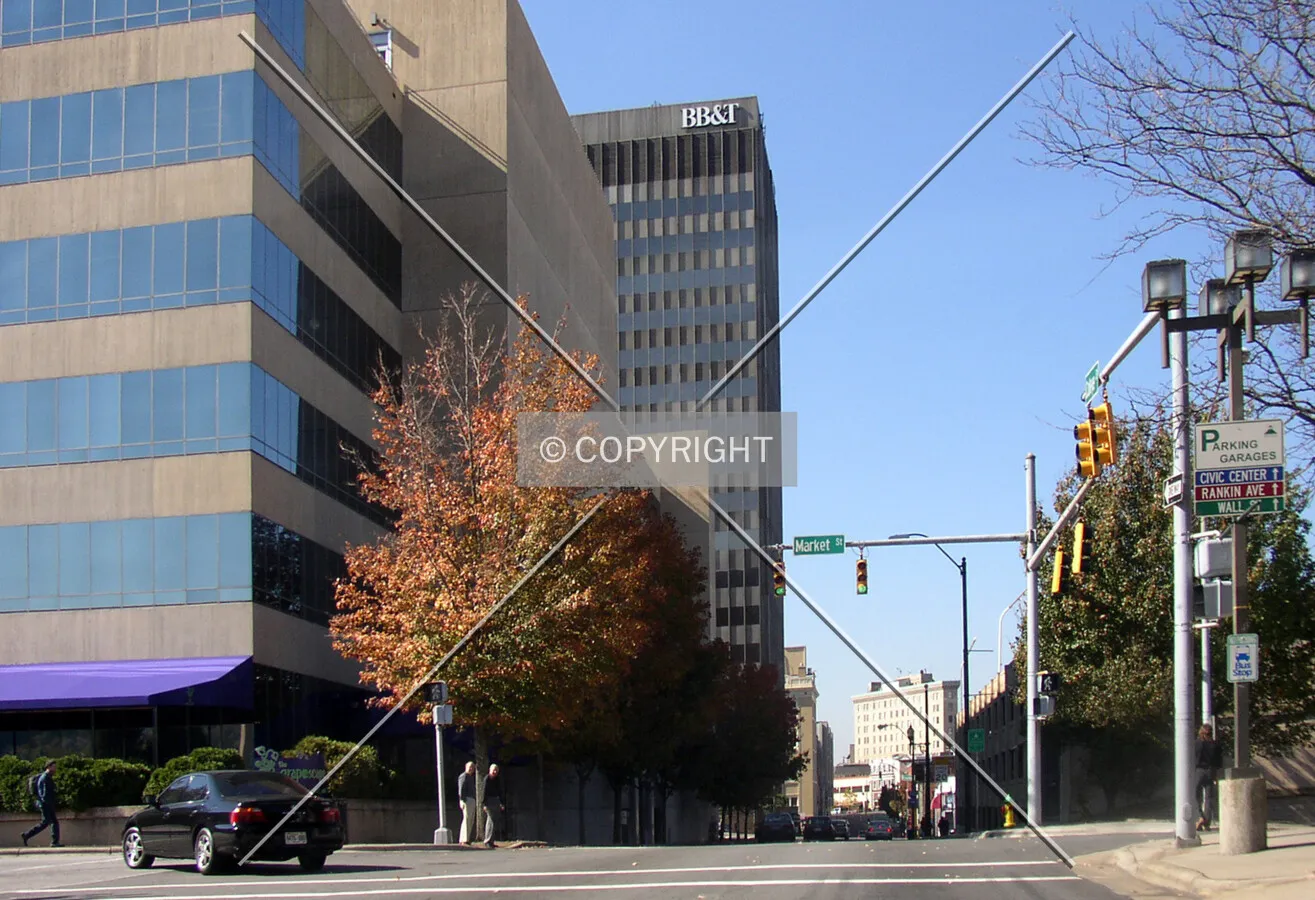 Looking west from Market Street