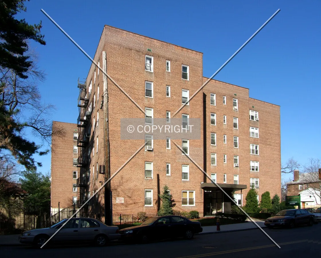View from the southeast across Warburton Avenue