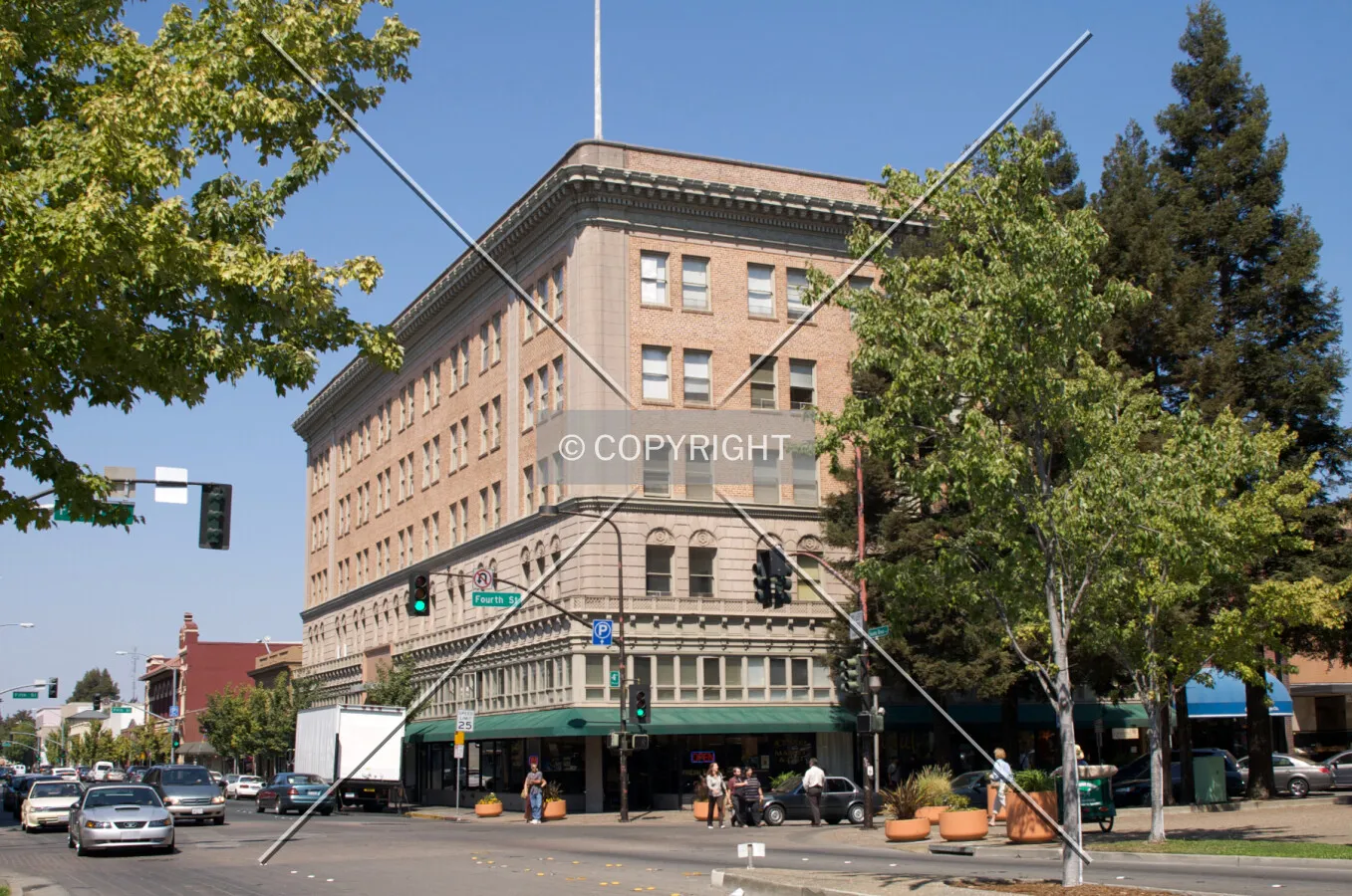 Looking north