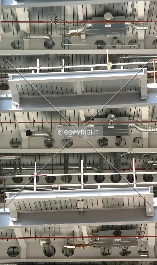 Ductwork installation on the south side