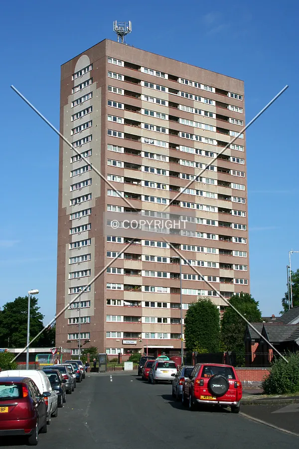 Full height view of the tower