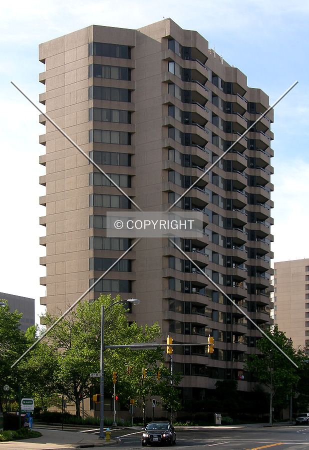 From across South Eads Street to the northwest