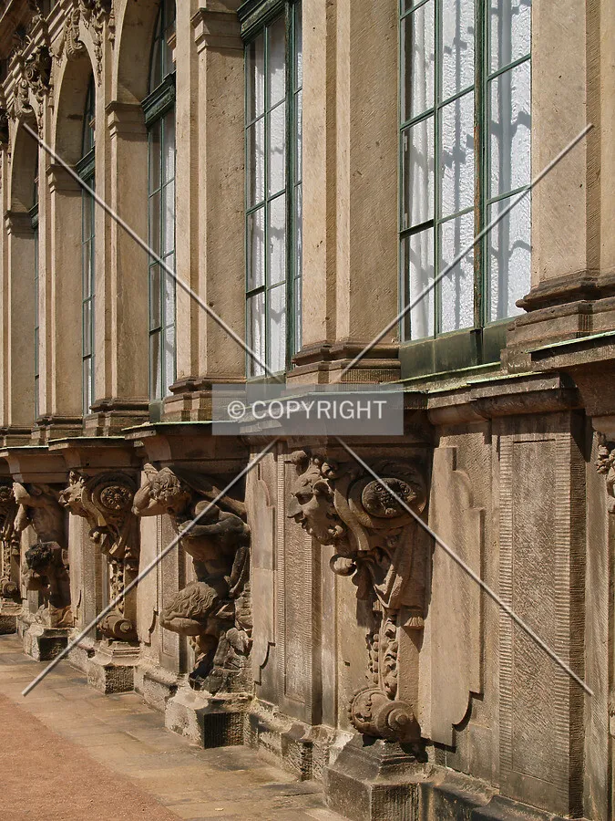Detail of facade from the inner garden