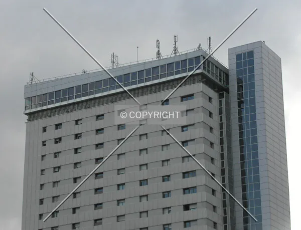 Top floors of the building