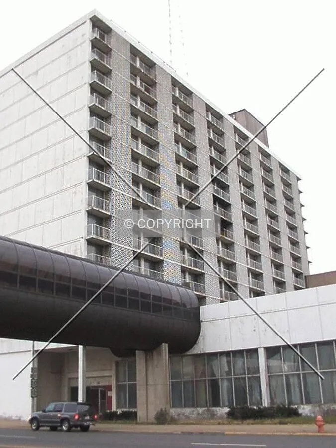 Southwest corner with walkway