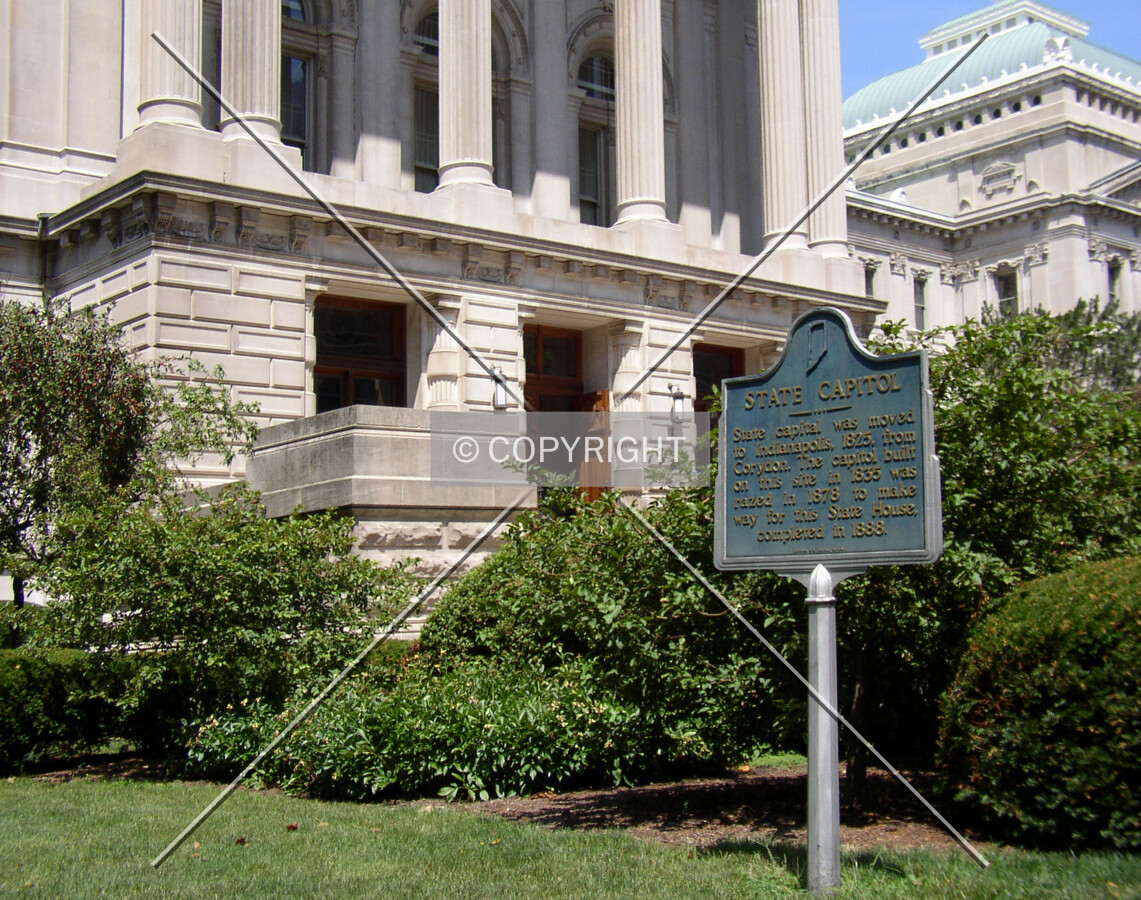 Historic marker at the main entrance off Capitol Avenue