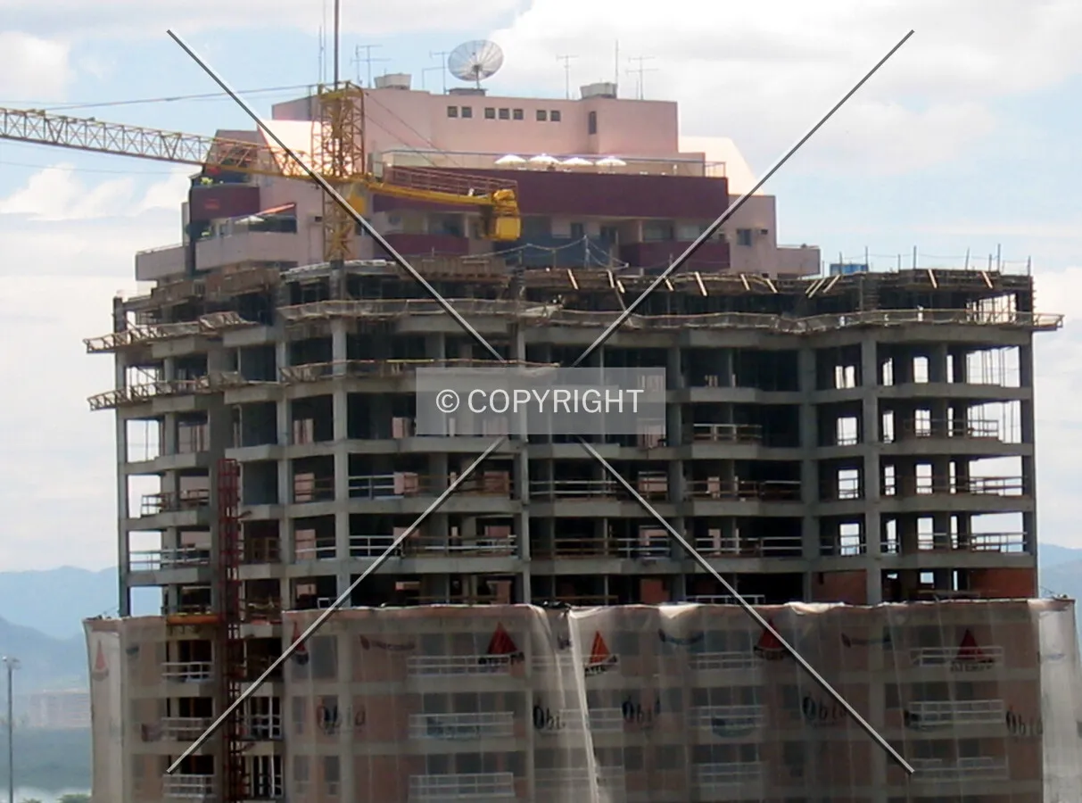 Detail of the structure during the construction of the 20th floor
