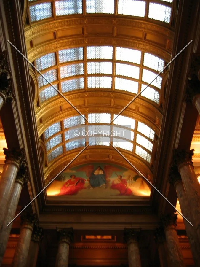 Skylights above east corridor