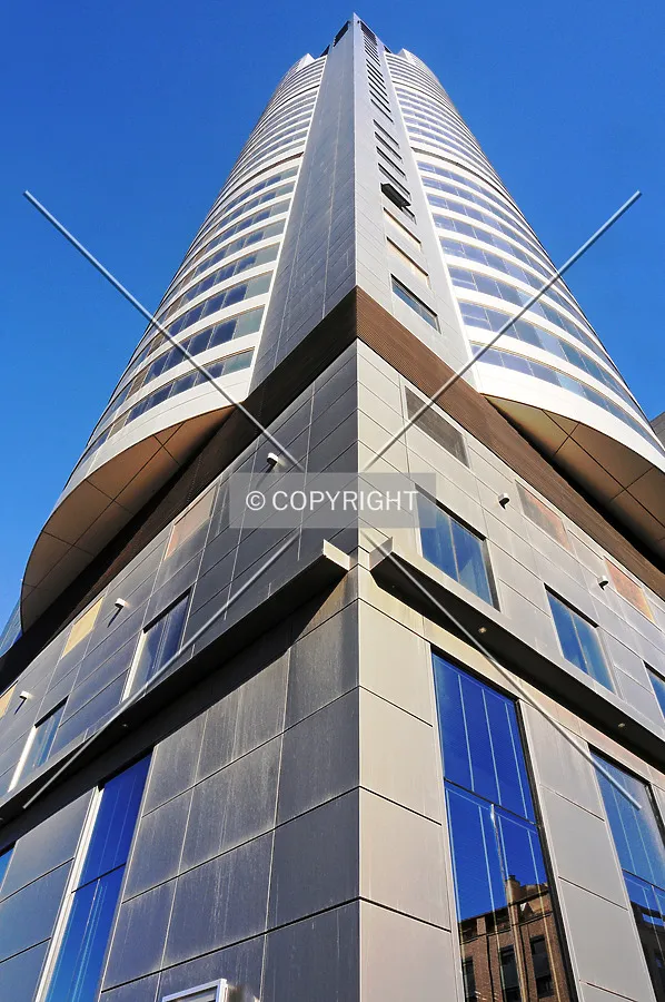 Looking up from the south
