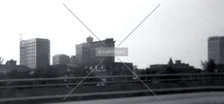 View from the southeast - note the now-demolished Woodside Building at far right