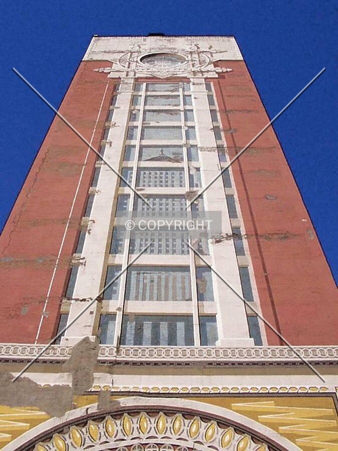 Looking up at the south mural