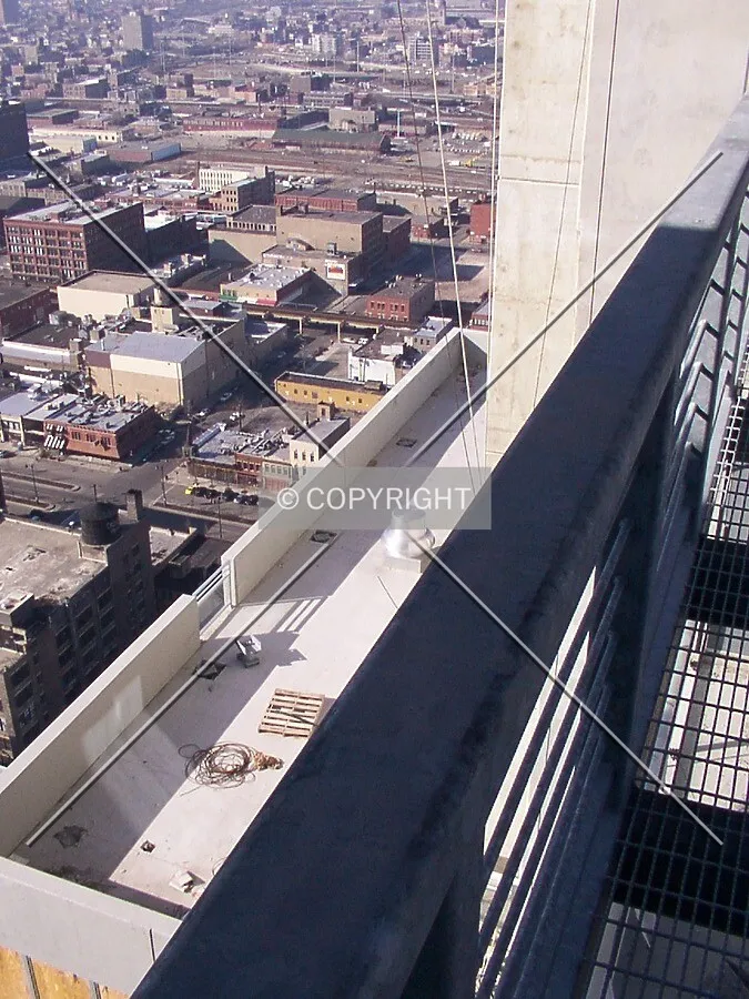 Looking northwest from the 38th floor bridge