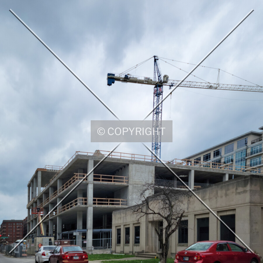 From the southeast during construction; June 26, 2021
