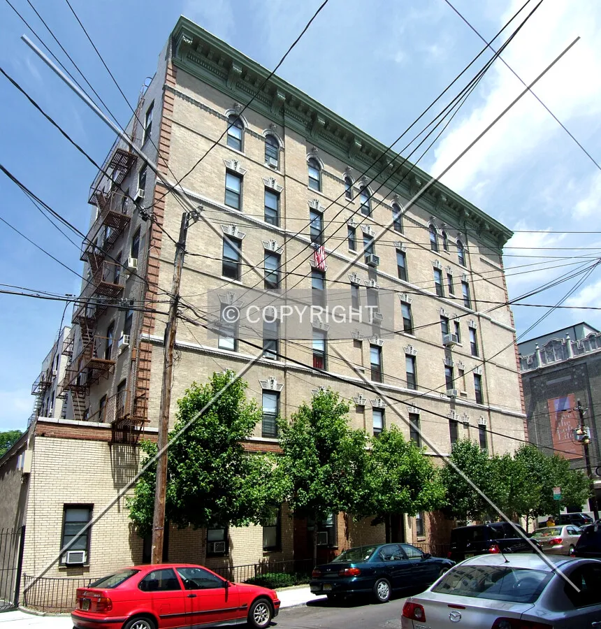 View from the southwest across 5th Street