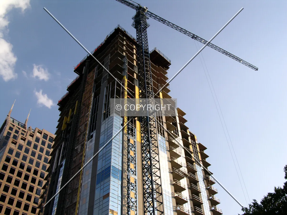 Looking up the northwest corner from across Trade Street