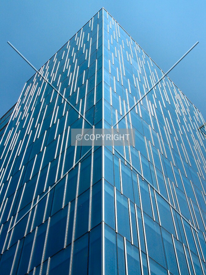 Looking up the southwest corner