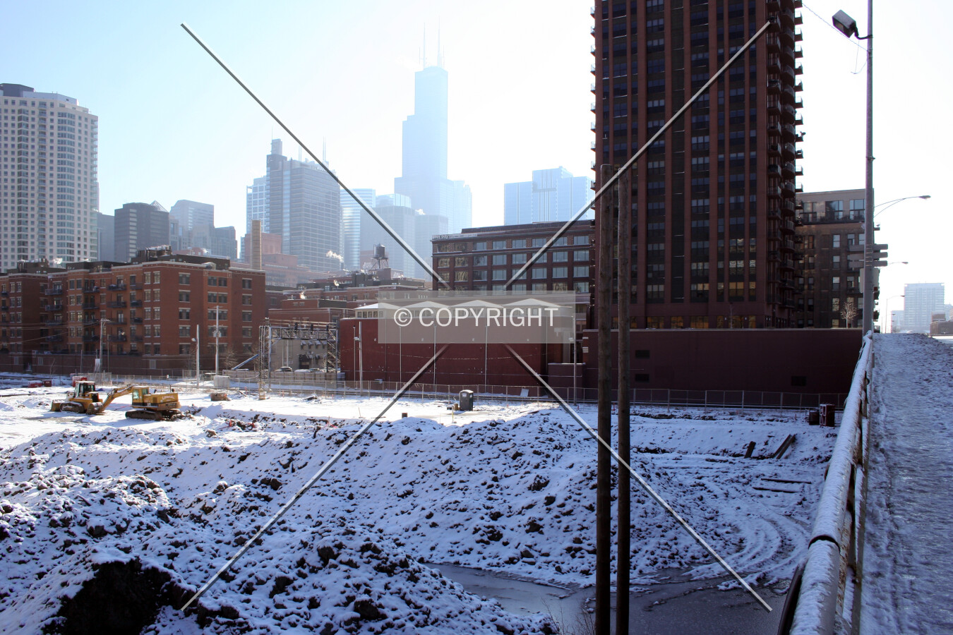 Looking south from the northwest corner