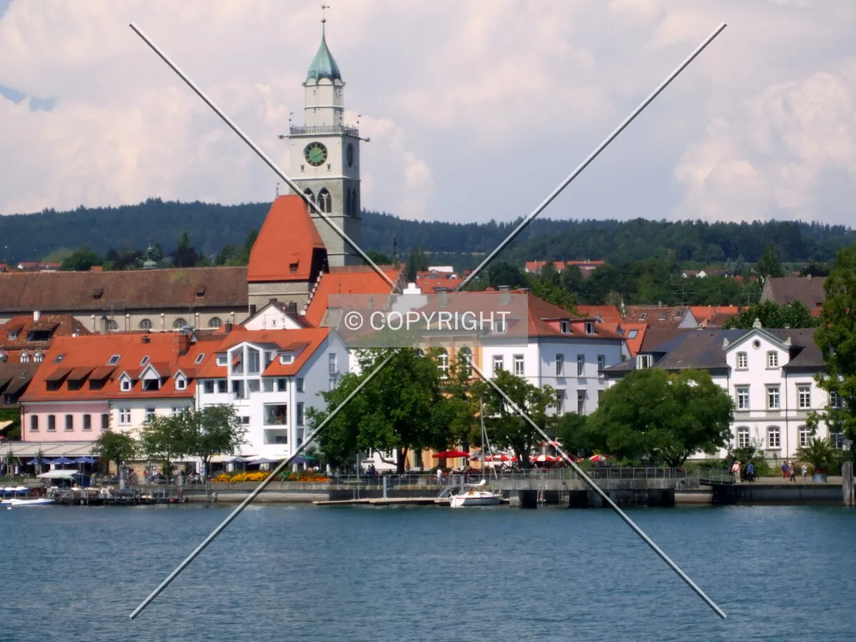 A cityscape at Lake Constance