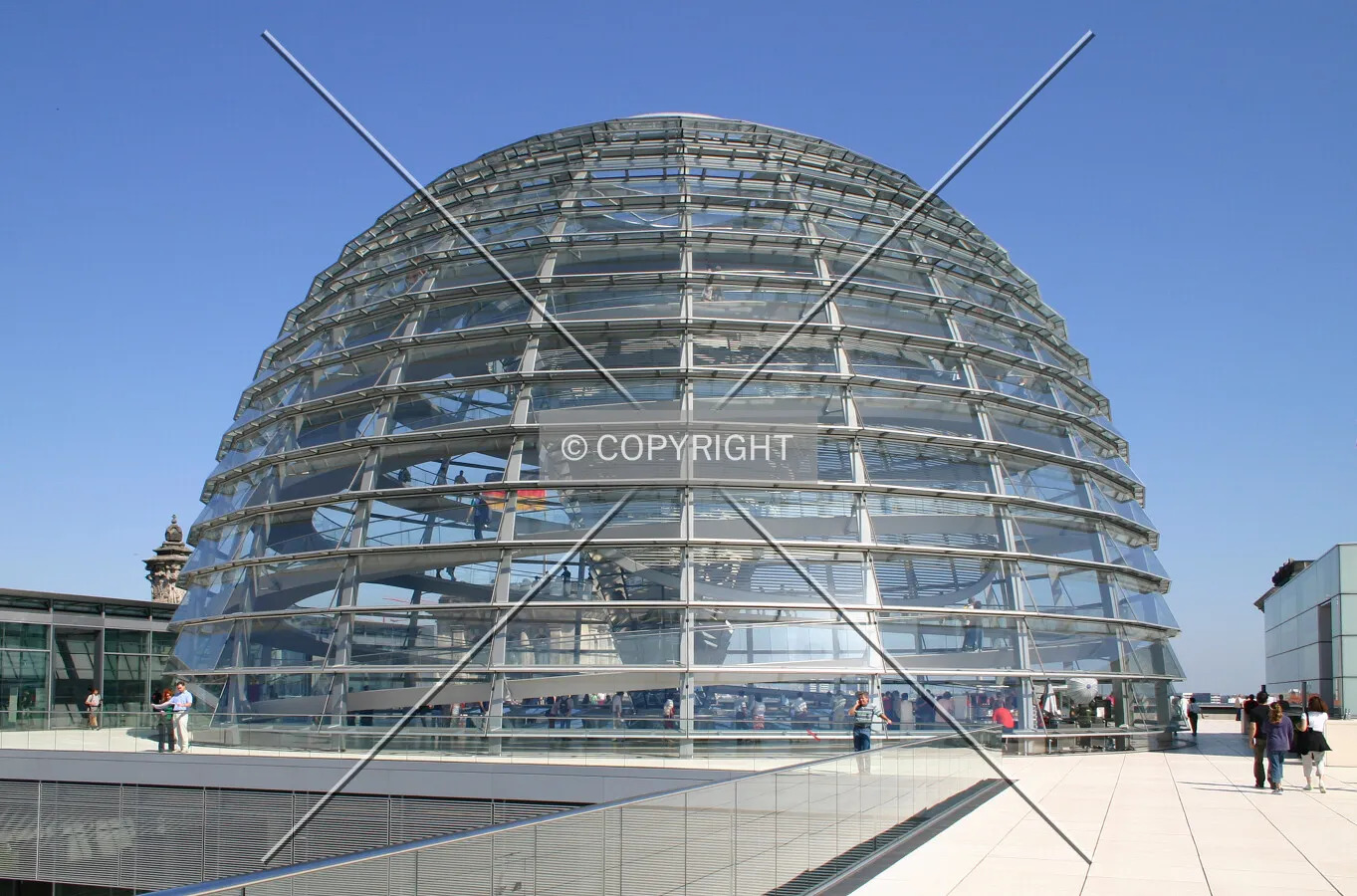 The dome seen from the roof