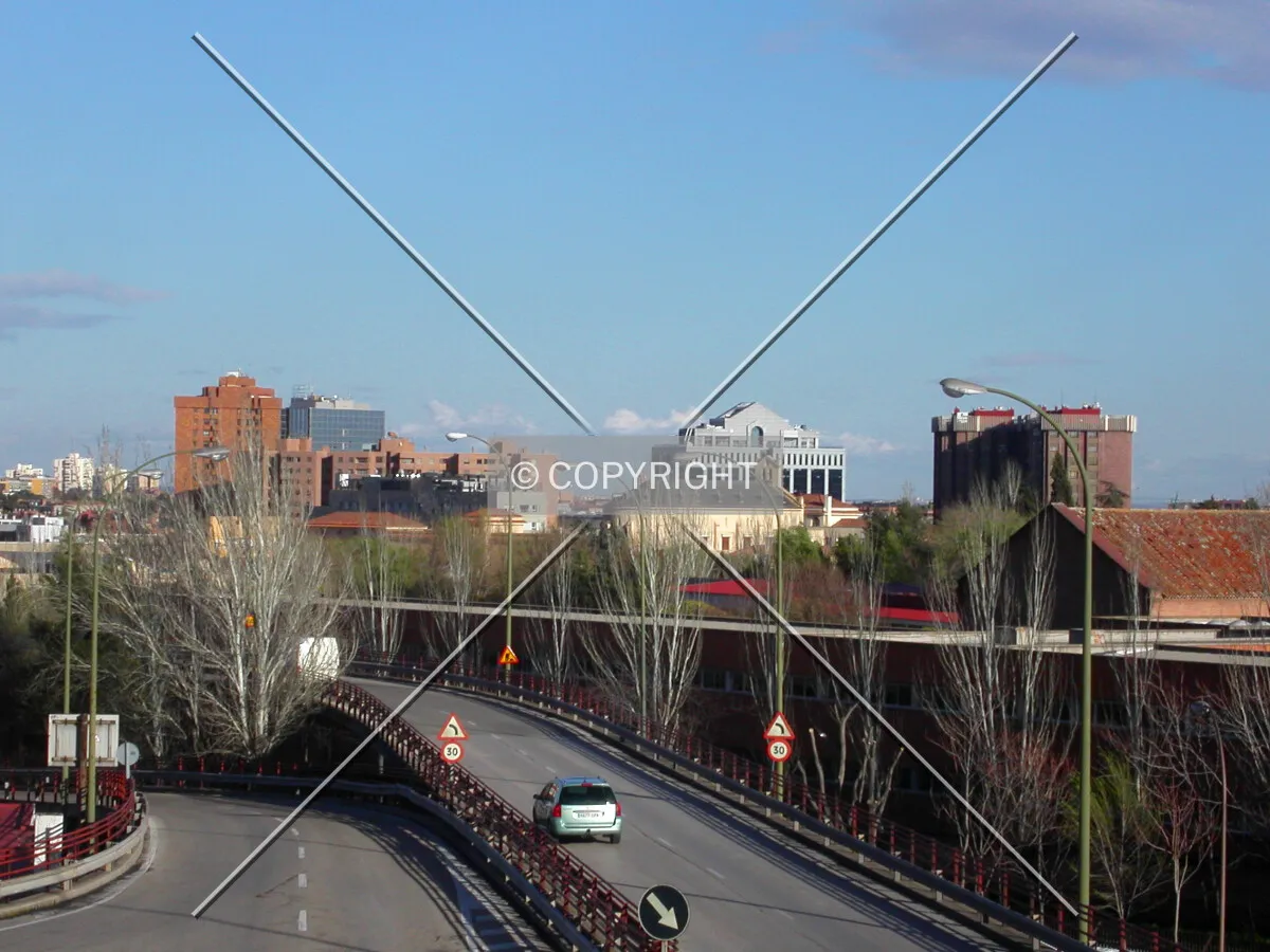 Looking east from Chamartin train station