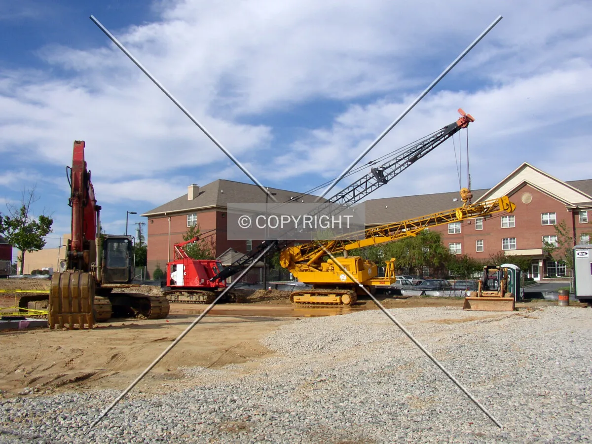 Looking northwest across the site from East 6th Street