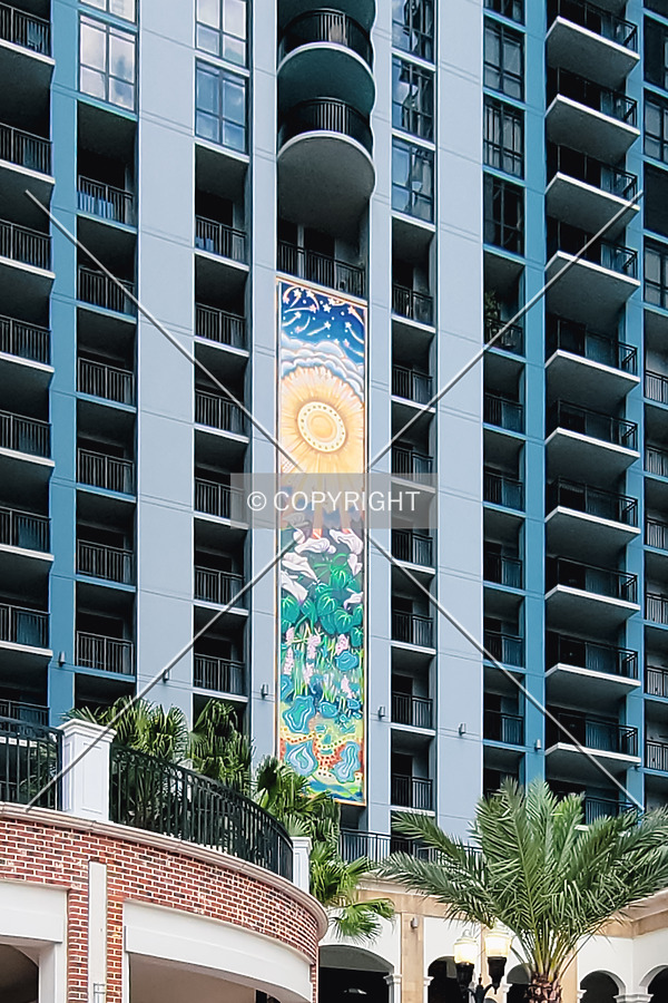 Mural on the south façade; May 29, 2021
