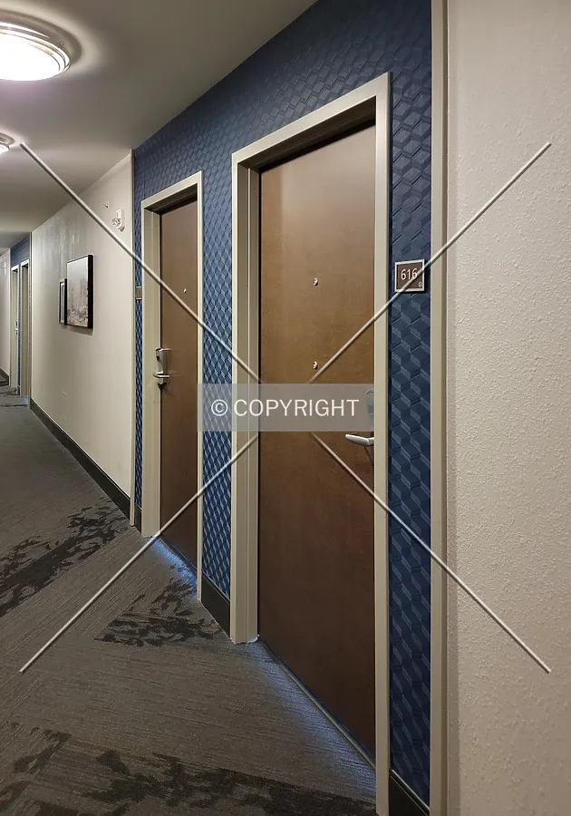 Guest room doors; June 12, 2021