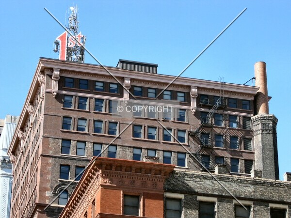 Top floors from the east on 4th Street