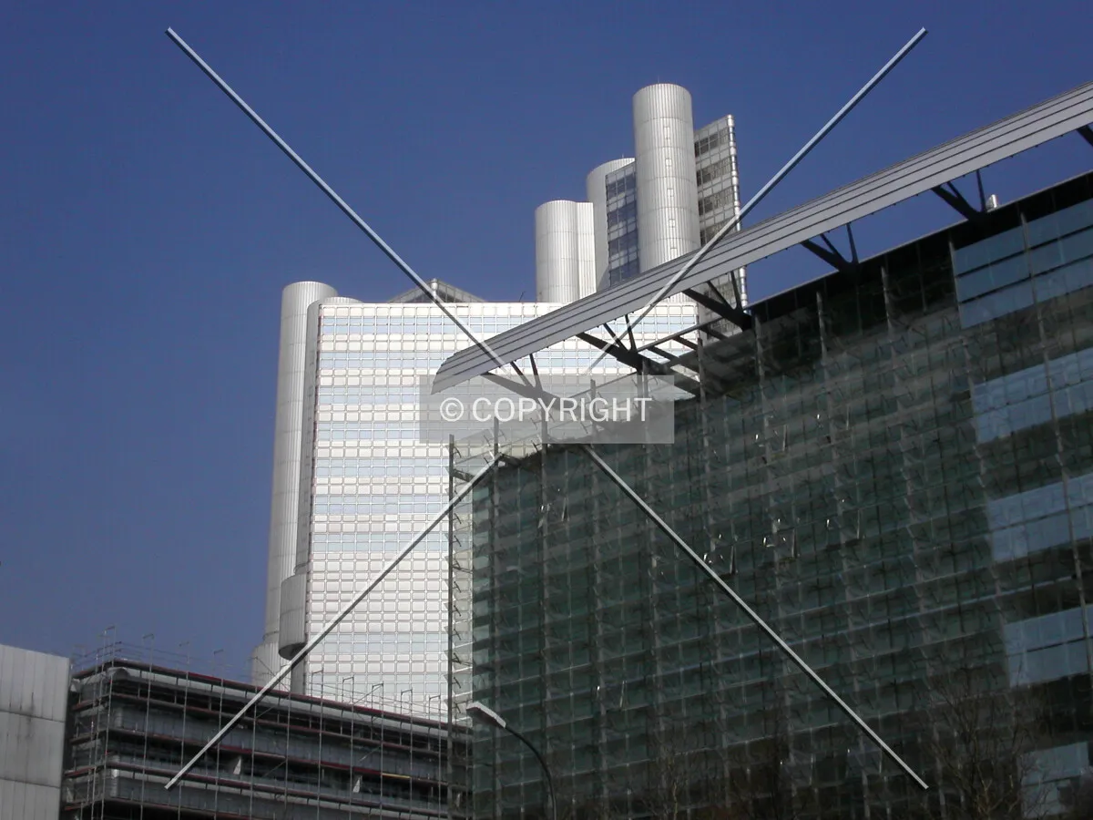 Top of the building as seen from the east