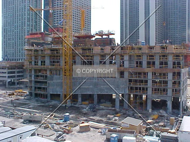 Looking south from upper Wacker Drive. Lower levels and the parking garage under construction