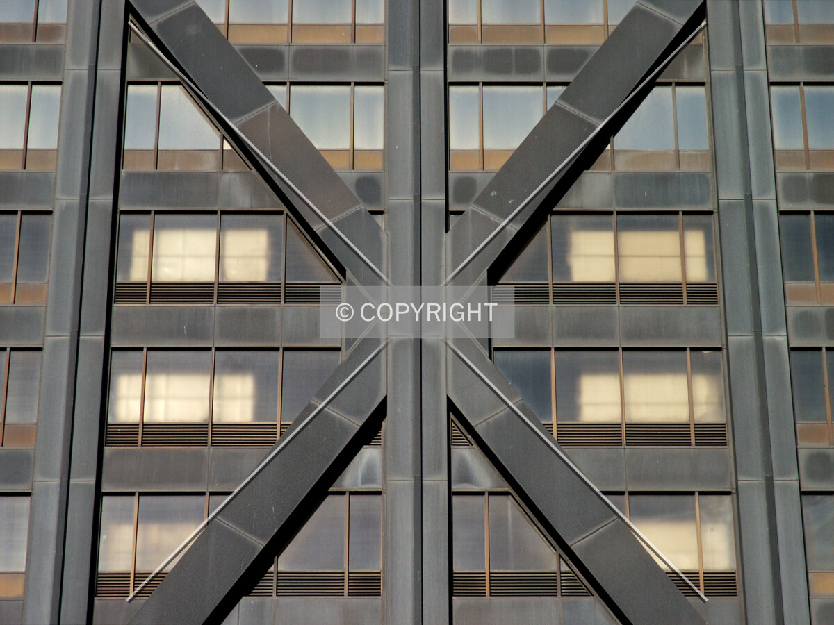 Facade detail at the garage levels