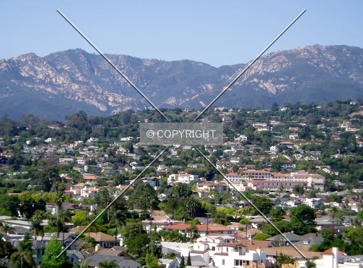 Looking north from the Santa Barbara County Courthouse observation deck