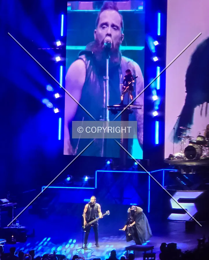 Skillet on stage at the 2025 WinterJam concert; January 18, 2025