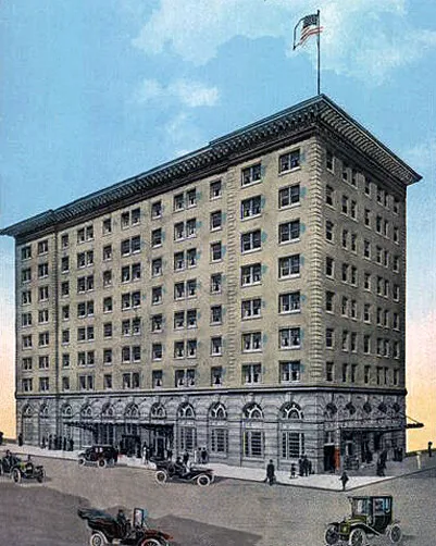View from the south before addition of the upper two floors