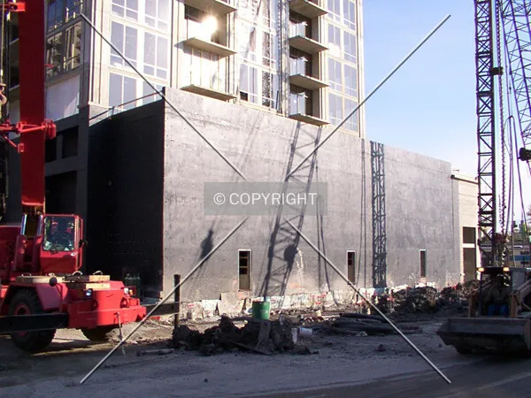 Cranes by south wall