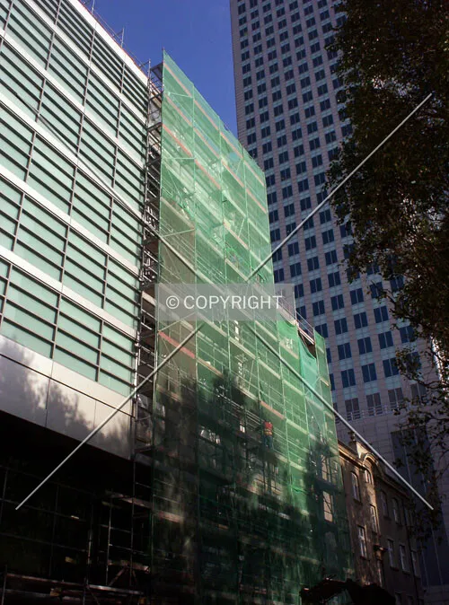 Finishing the southeast corner's facade
