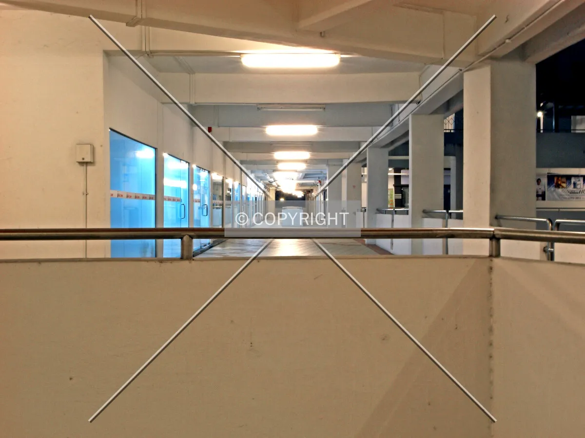 View towards the east on level 3 between Blocks 2 and 3