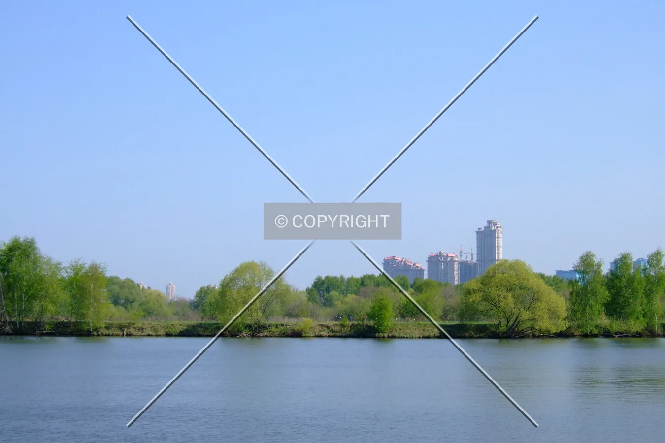 View of Strogino from far away