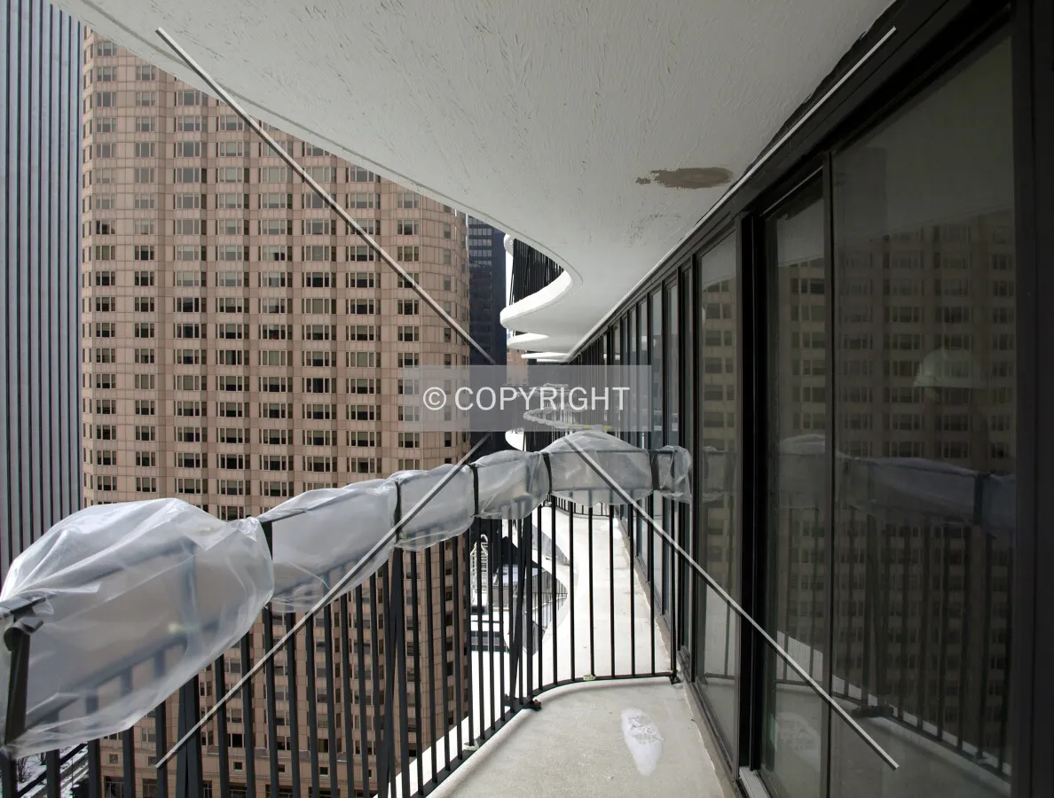 Balcony view looking west